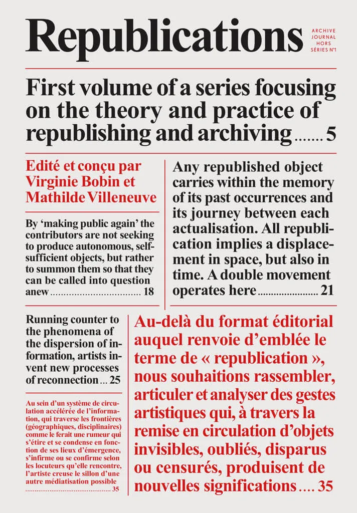 Cover of Republications