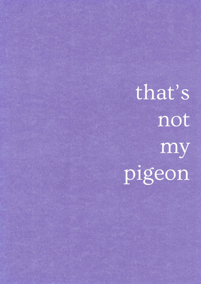 Cover of That's not my pigeon
