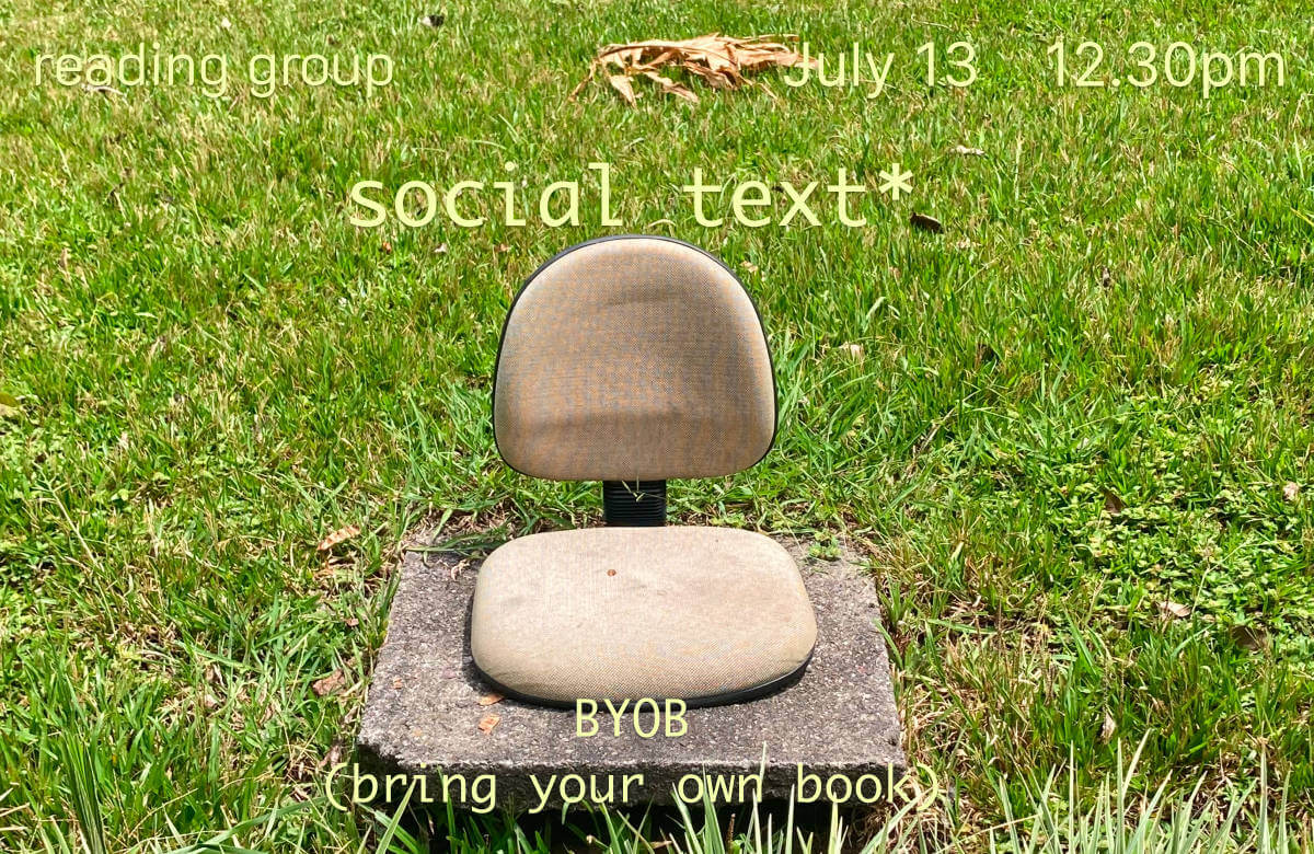 Cover of [Reading group] social text*