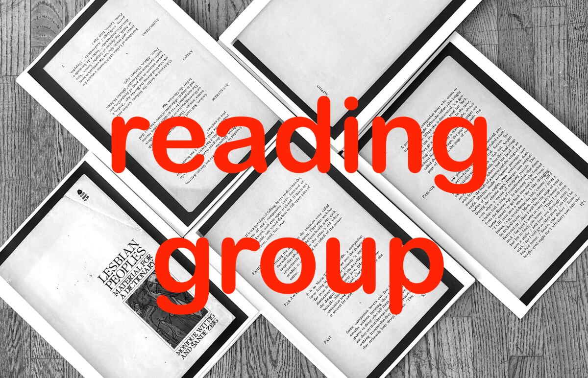 Cover of [Reading Group] Lesbian Peoples: materials for a dictionary