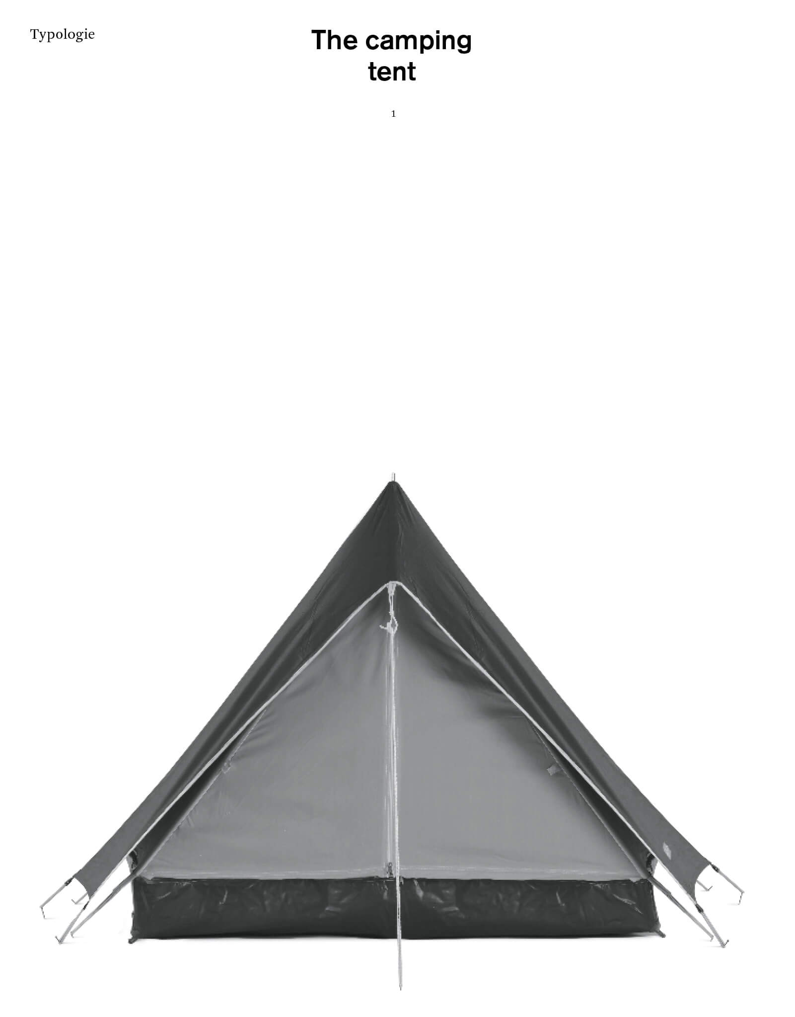 Cover of Typologie – The camping tent