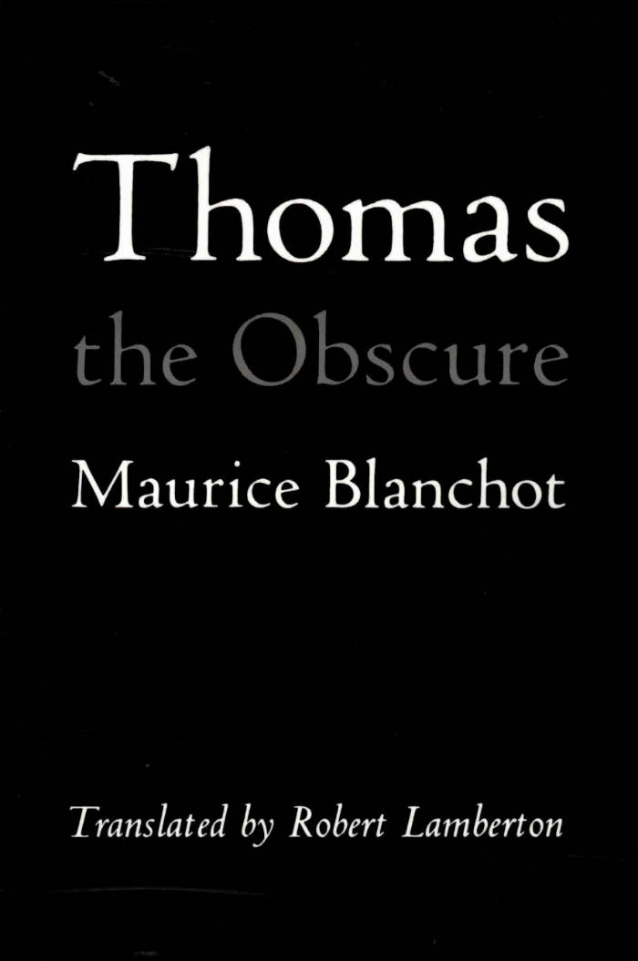 Cover of Thomas the Obscure