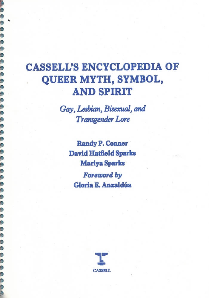 Cover of Cassell's Encyclopedia of Queer Myth, Symbol and Spirit