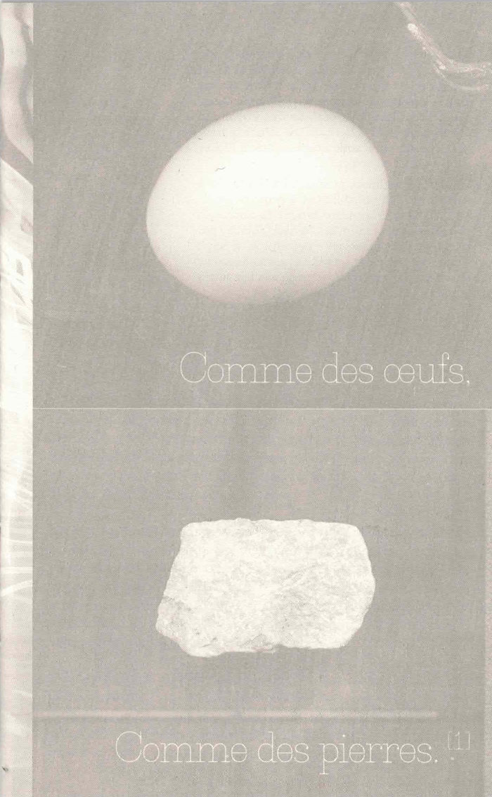 Cover of Comme des œufs, comme des pierres