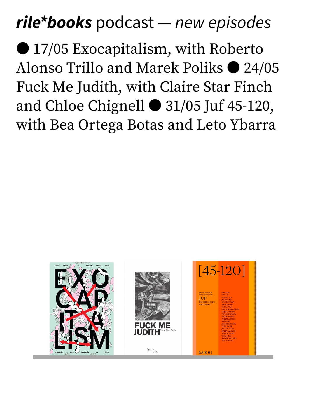 Cover of [Podcast] New series with Exocapitalism, Fuck Me Judith, Juf 45-120