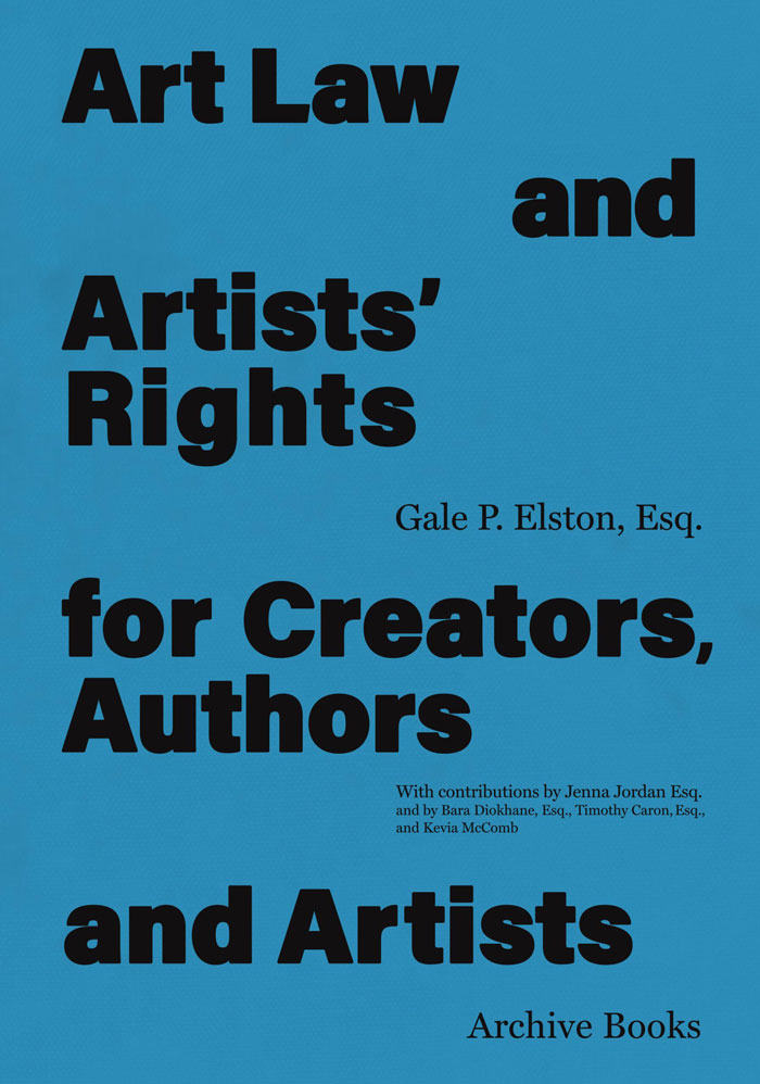 Cover of Art Law, and Artists' Rights: for Creators, Authors and Artists
