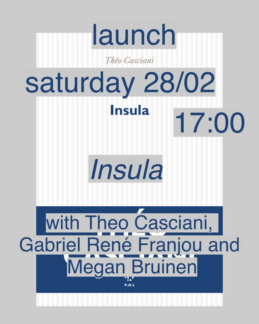 Cover of [Launch] Insula with Théo Casciani, Gabriel René Franjou and Megan Bruinen