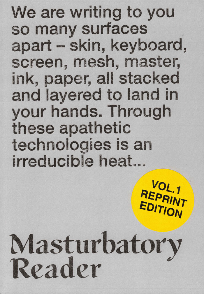 Cover of Masturbatory Reader (Reprint edition)