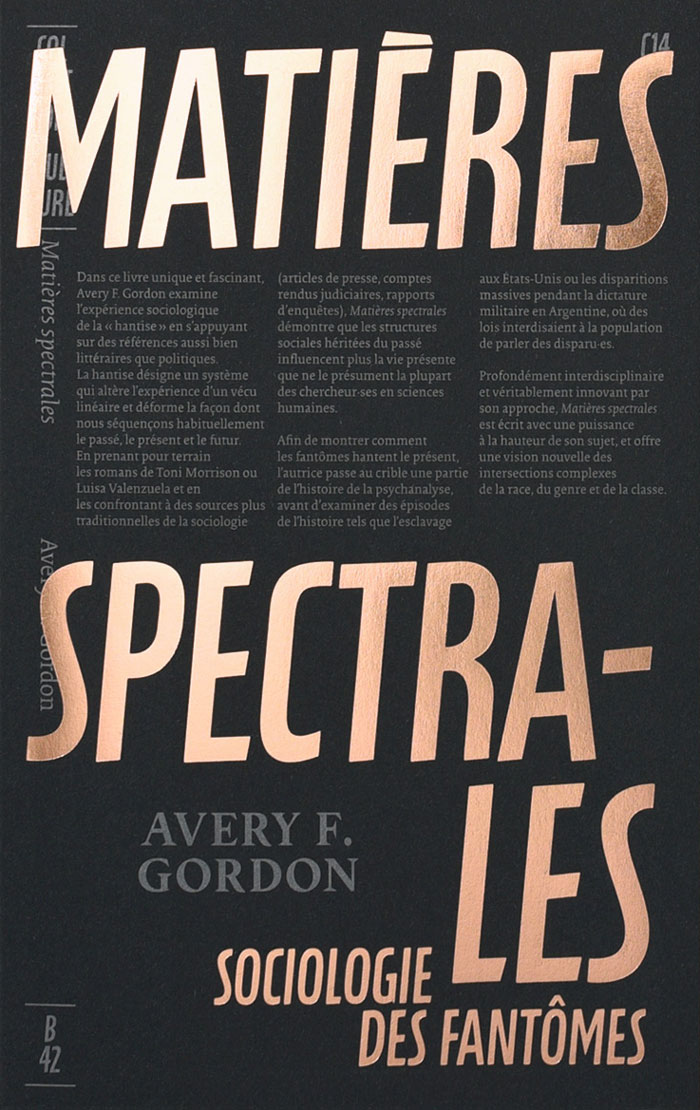 Cover of Matières spectrales: Sociologie des Fantômes