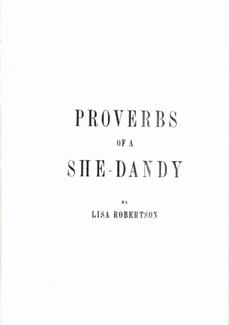 Cover of Proverbs of a She-Dandy