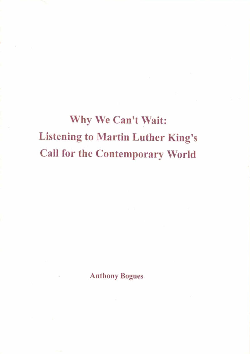 Cover of Why We Can't Wait: Listening to Martin Luther King's Call for the Contemporary World