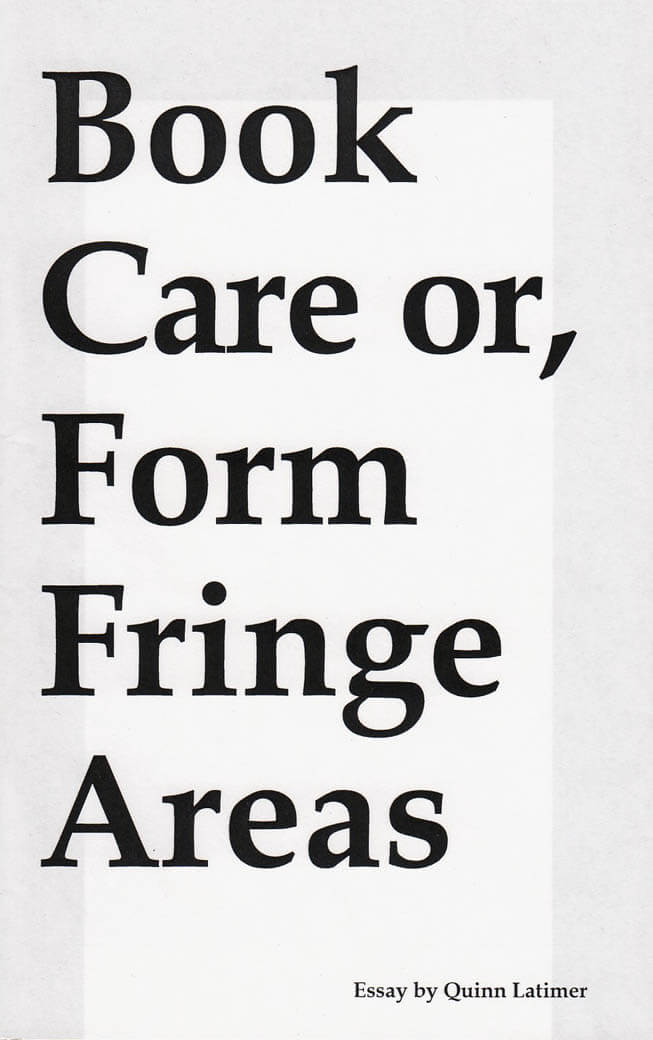 Best Book Don't Care Or, Poor Form From Fringe Areas