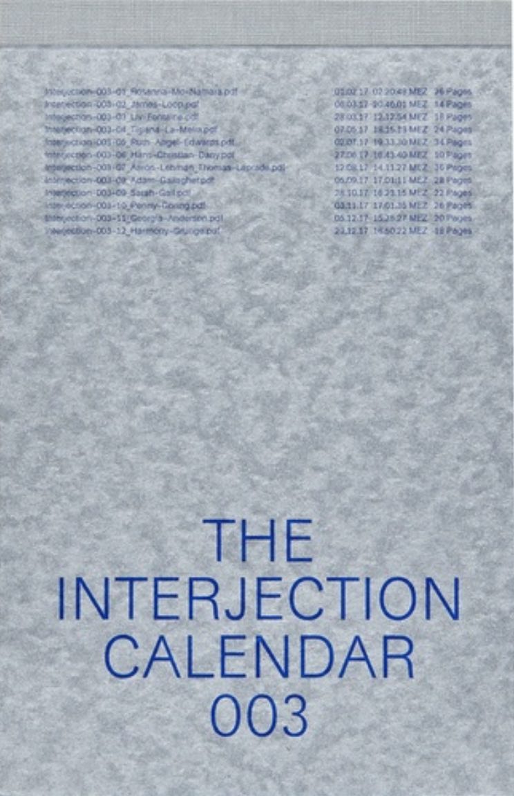 The Interjection Calendar 003