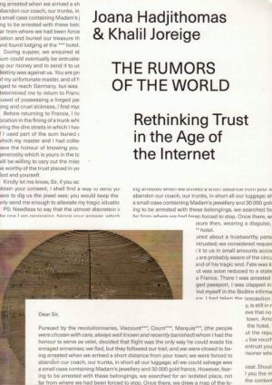 The Rumors of the World – Rethinking Trust in the Age of the Internet