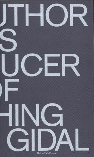 The Author as Producer of Nothing - cover image